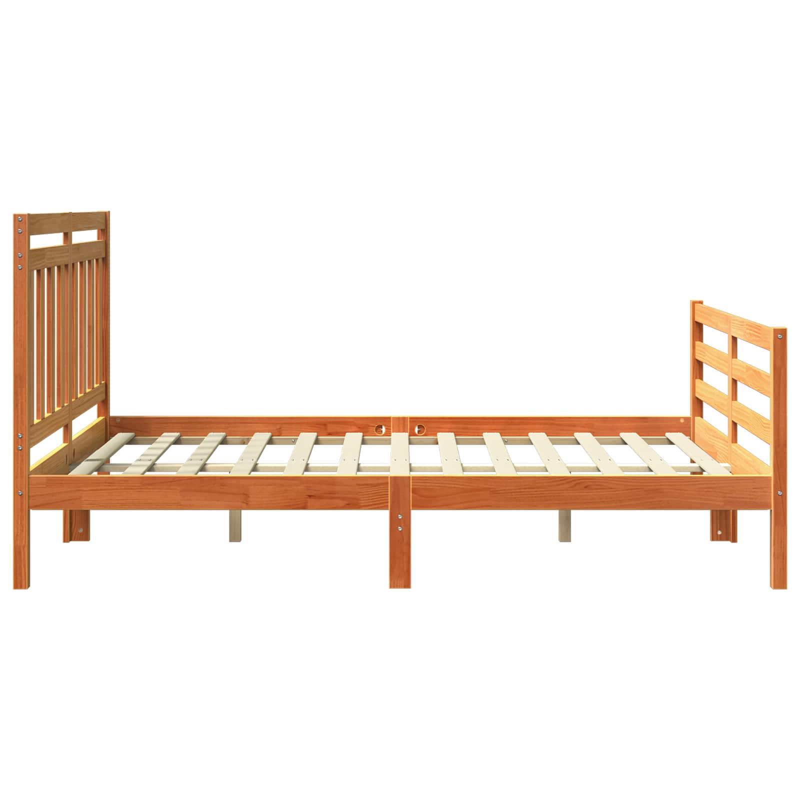 Bedframe Met Hoofdeinde 2 Pcs 150 x 200 cm Wasbruin