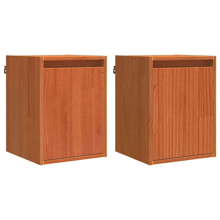 Wandkast 2 pcs Wasbruin 30 x 30 x 40 cm Massief grenenhout