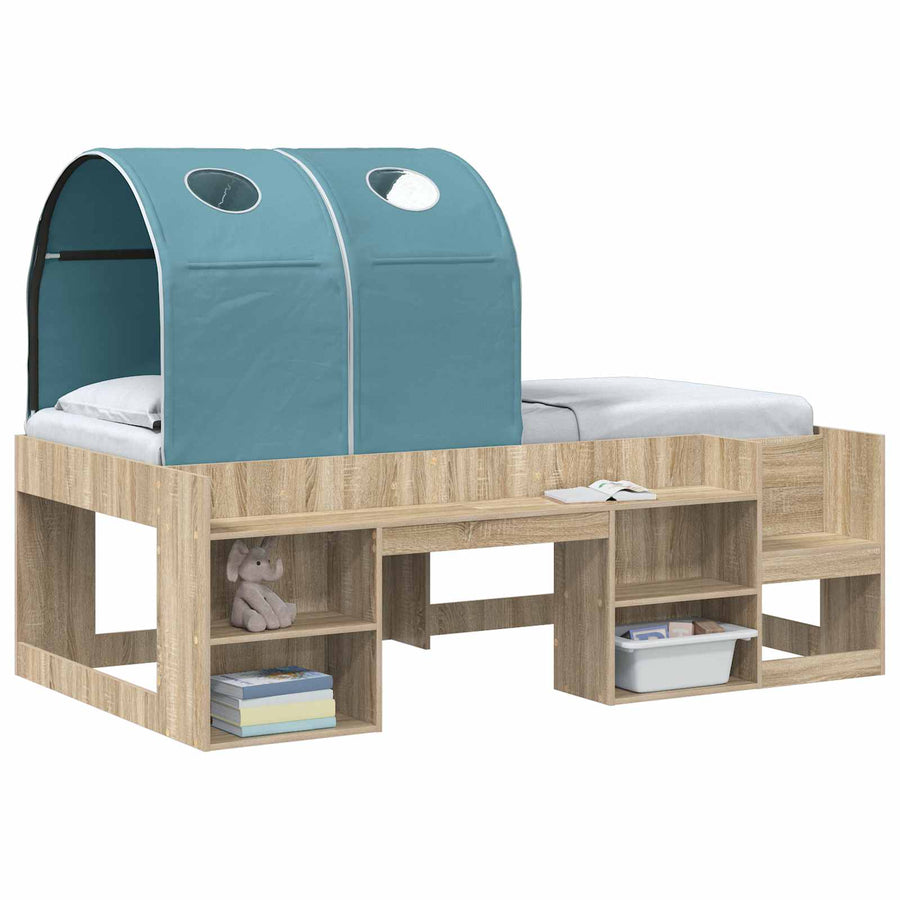 Bedtunnel 2 pcs Lichtblauw 211 x 52,5 x 2 cm Polyester