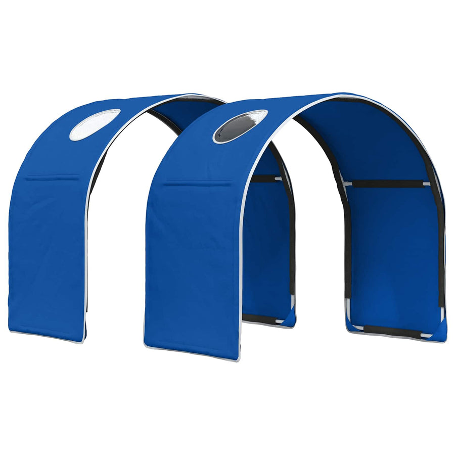 Bedtunnel 2 pcs Blauw 211 x 52,5 x 2 cm Polyester