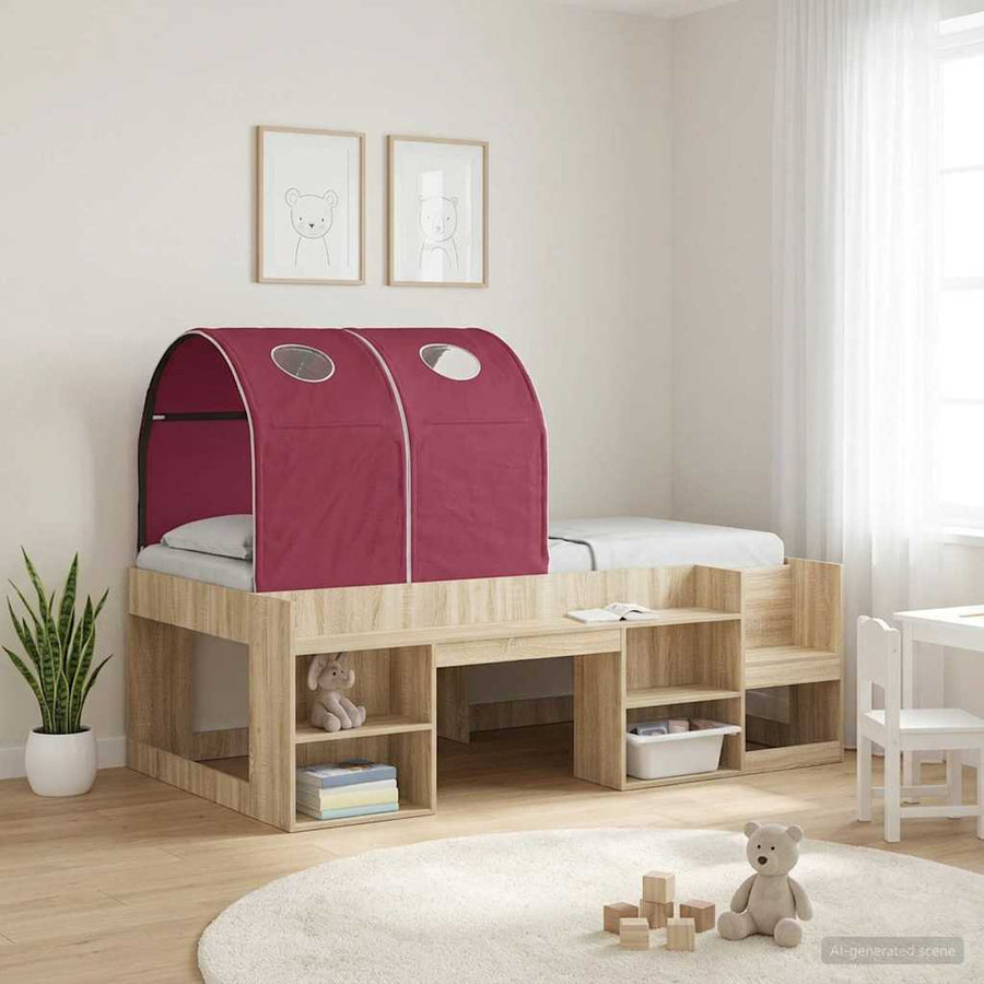 Bedtunnel 2 pcs Rood 211 x 52,5 x 2 cm Polyester