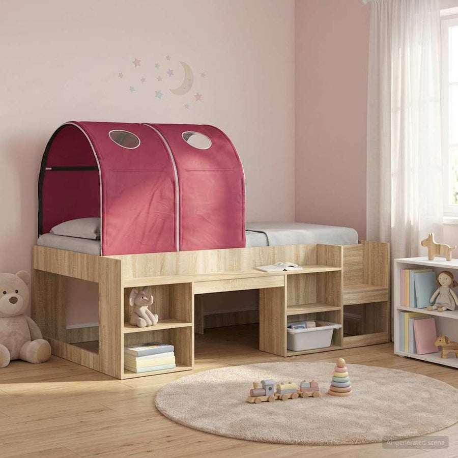 Bedtunnel 2 pcs Rood 211 x 52,5 x 2 cm Polyester