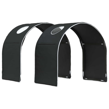 Bedtunnel 2 pcs Zwart 211 x 52,5 x 2 cm Polyester