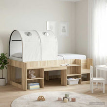 Bedtunnel 2 pcs Wit 211 x 52,5 x 2 cm Polyester