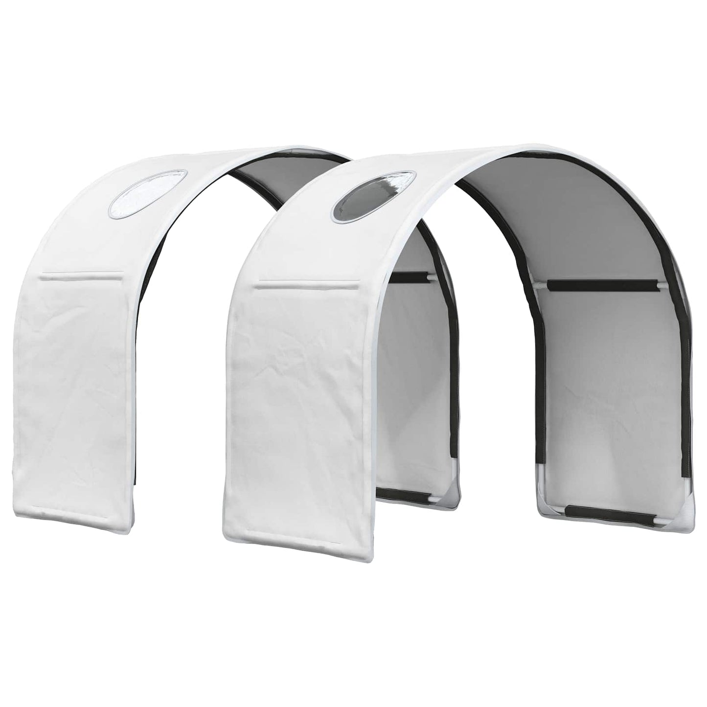 Bedtunnel 2 pcs Wit 211 x 52,5 x 2 cm Polyester
