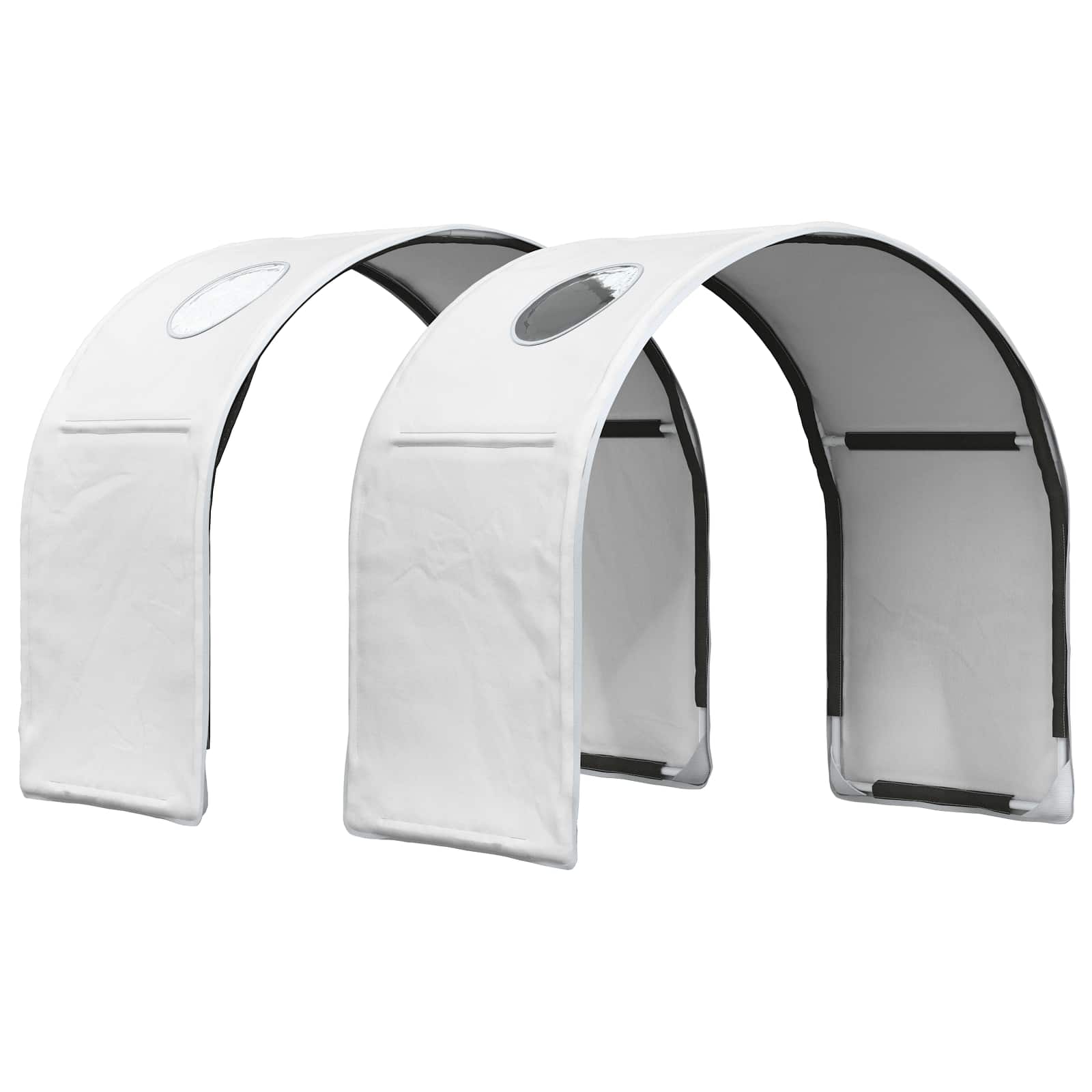 Bedtunnel 2 pcs Wit 211 x 52,5 x 2 cm Polyester