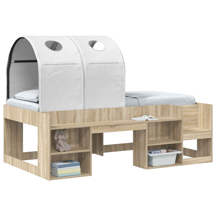 Bedtunnel 2 pcs Wit 211 x 52,5 x 2 cm Polyester
