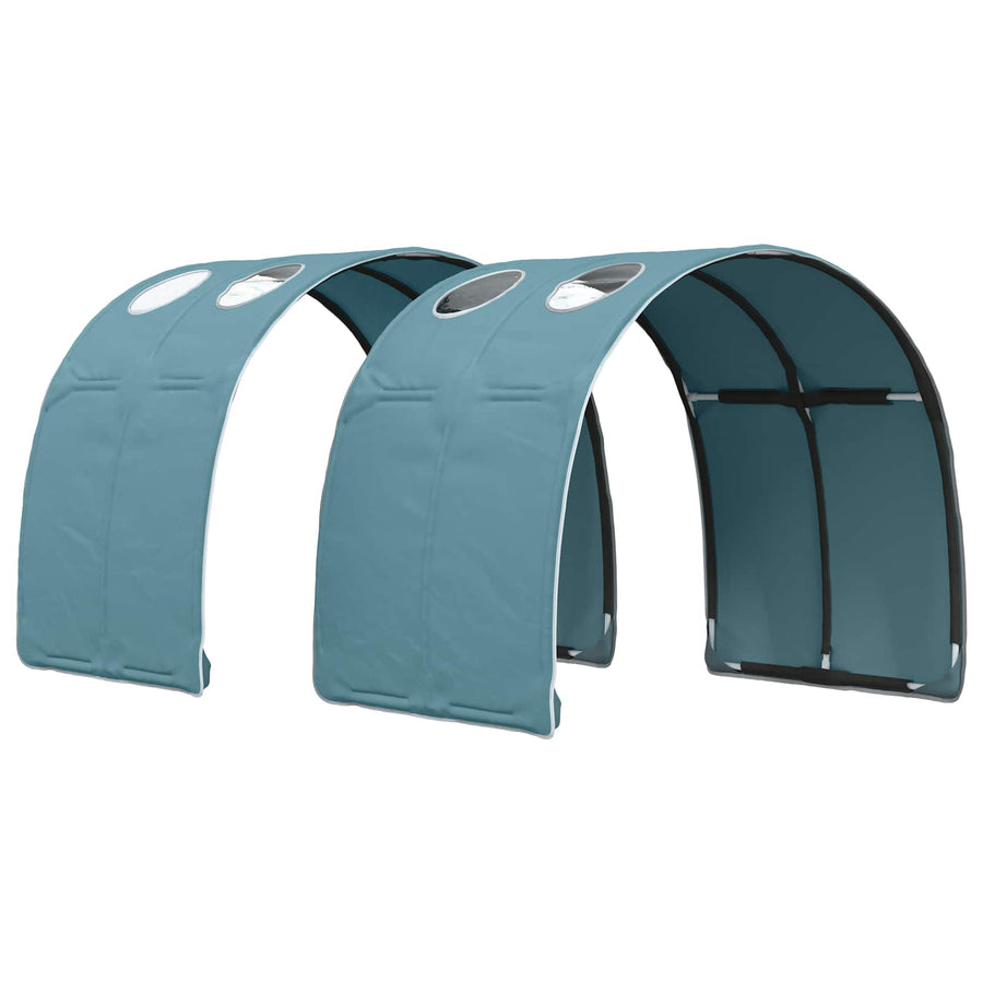 Bedtunnel 2 pcs Lichtblauw 211 x 67.5 x 2 cm Polyester