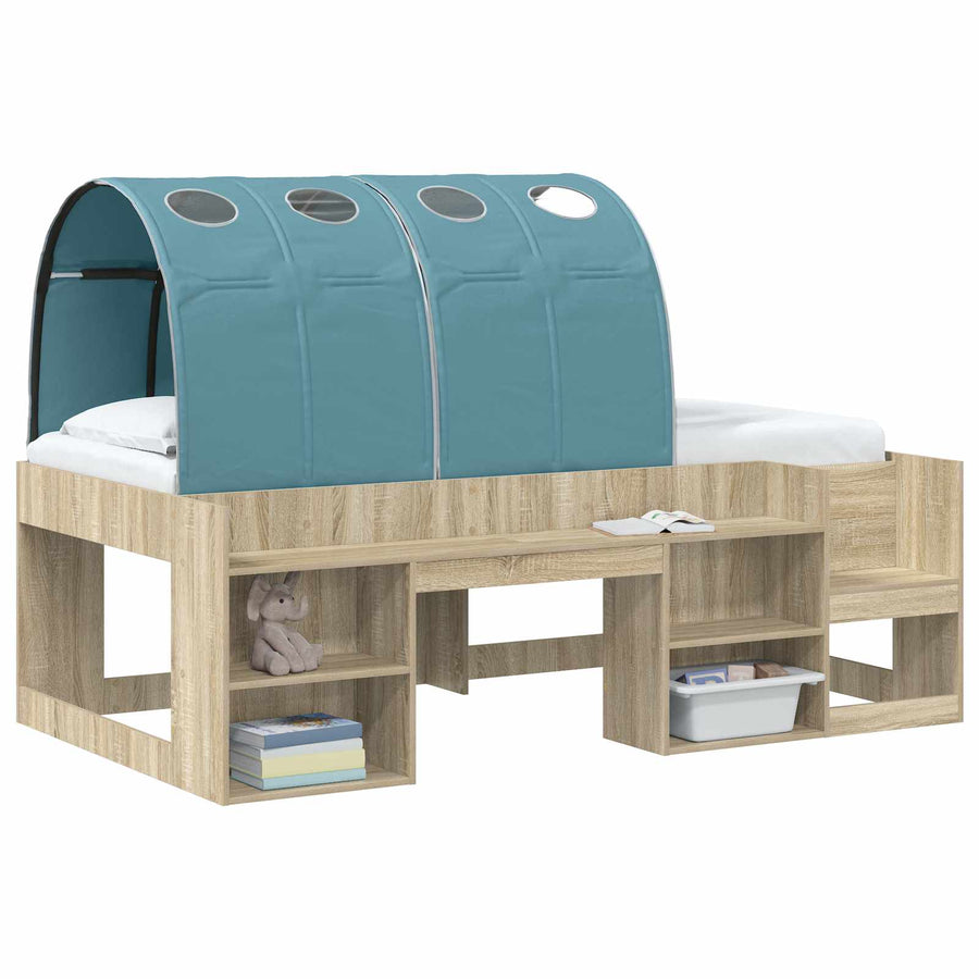 Bedtunnel 2 pcs Lichtblauw 211 x 67.5 x 2 cm Polyester