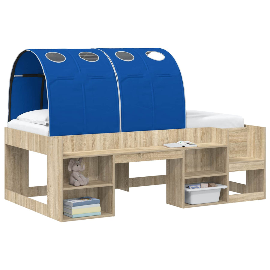Bedtunnel 2 pcs Blauw 211 x 67.5 x 2 cm Polyester