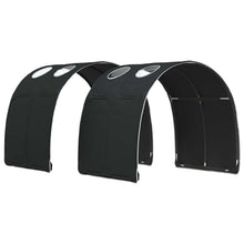 Bedtunnel 2 pcs Zwart 211 x 67.5 x 2 cm Polyester