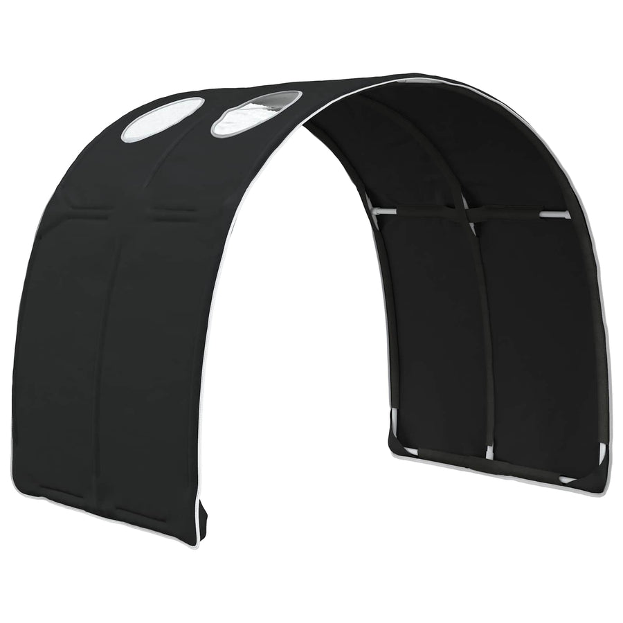 Bedtunnel 2 pcs Zwart 211 x 67.5 x 2 cm Polyester