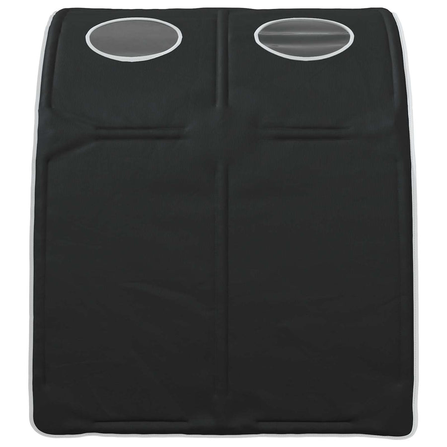 Bedtunnel 2 pcs Zwart 211 x 67.5 x 2 cm Polyester