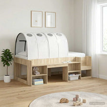 Bedtunnel 2 pcs Wit 211 x 67.5 x 2 cm Polyester