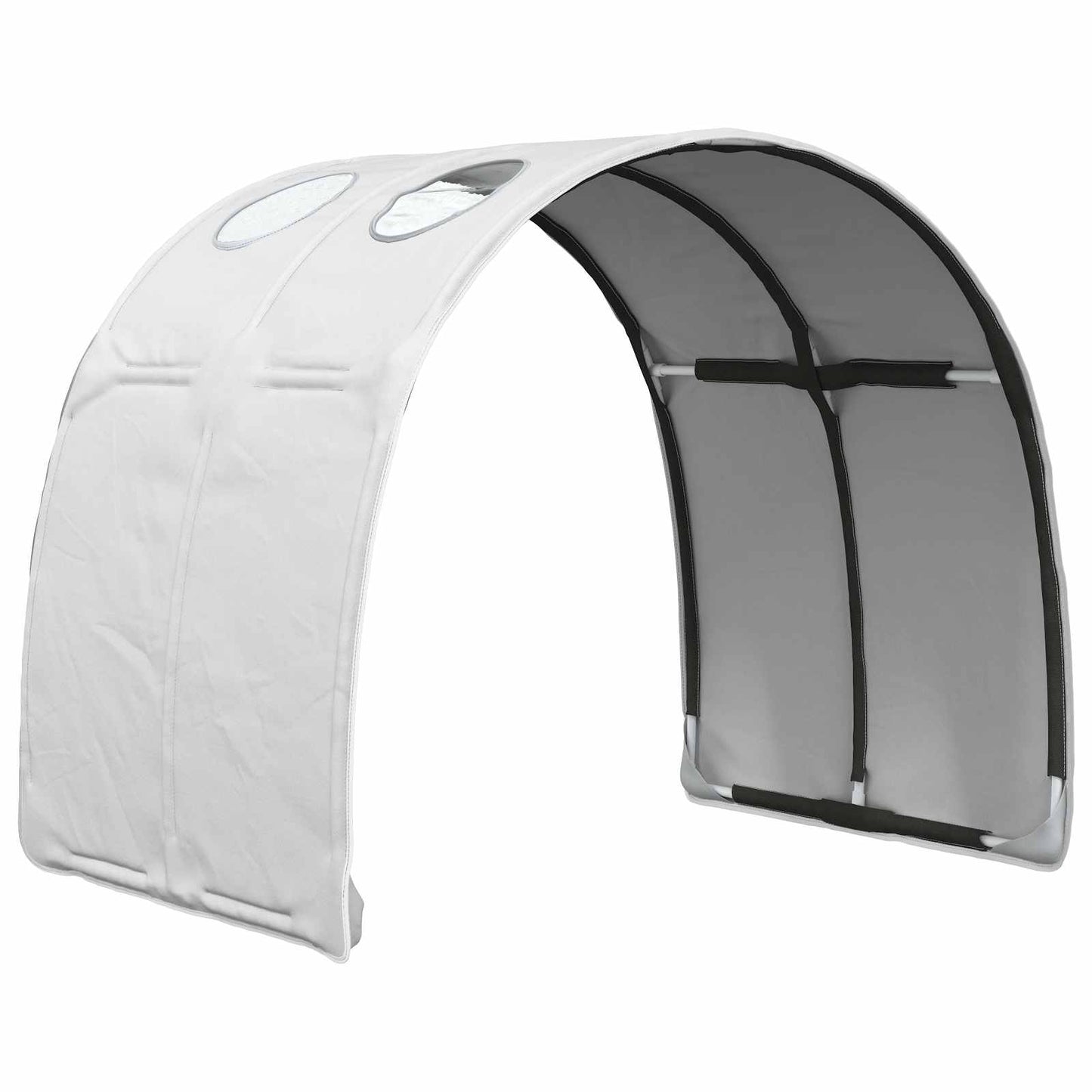 Bedtunnel 2 pcs Wit 211 x 67.5 x 2 cm Polyester