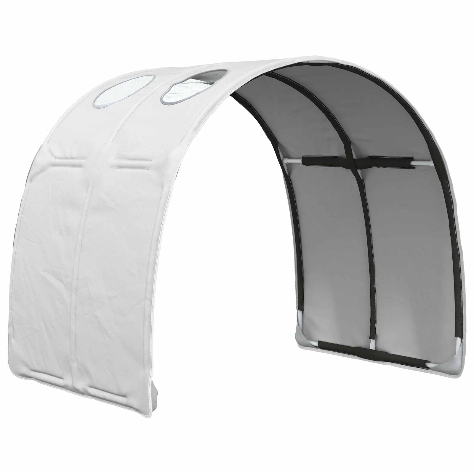 Bedtunnel 2 pcs Wit 211 x 67.5 x 2 cm Polyester