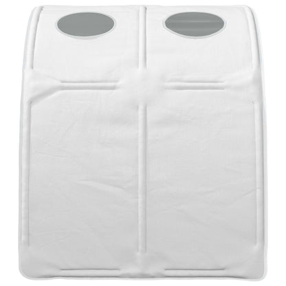 Bedtunnel 2 pcs Wit 211 x 67.5 x 2 cm Polyester