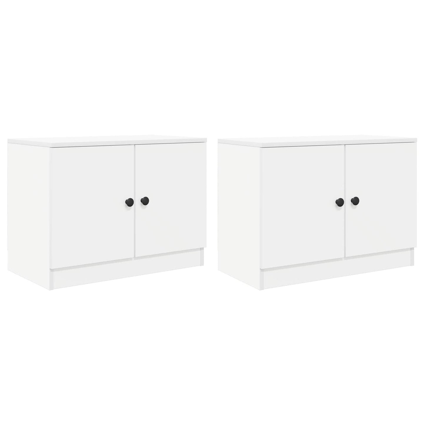 Bed kast 2 pcs Wit 66 x 35 x 48 cm Geconstrueerd hout