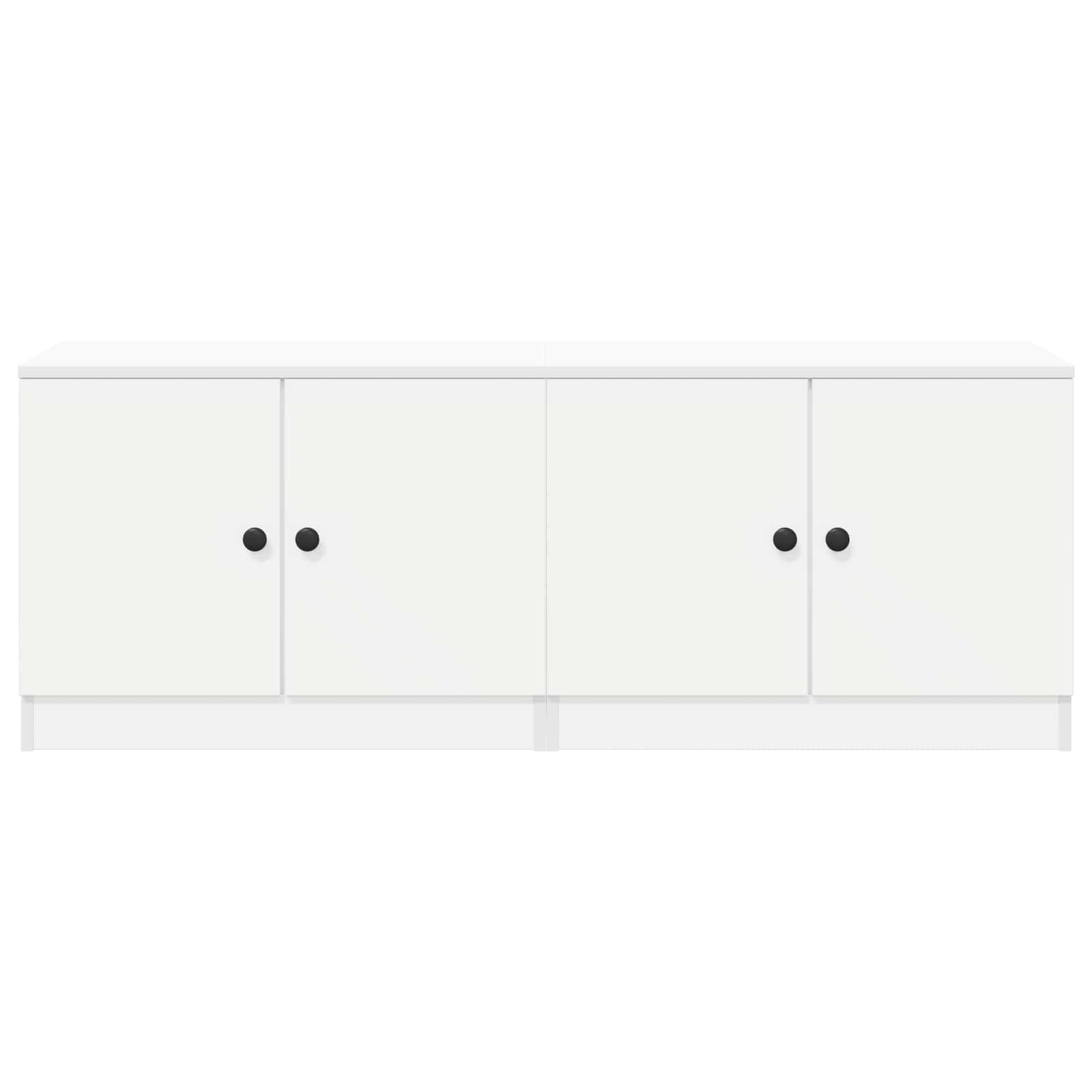 Bed kast 2 pcs Wit 66 x 35 x 48 cm Geconstrueerd hout