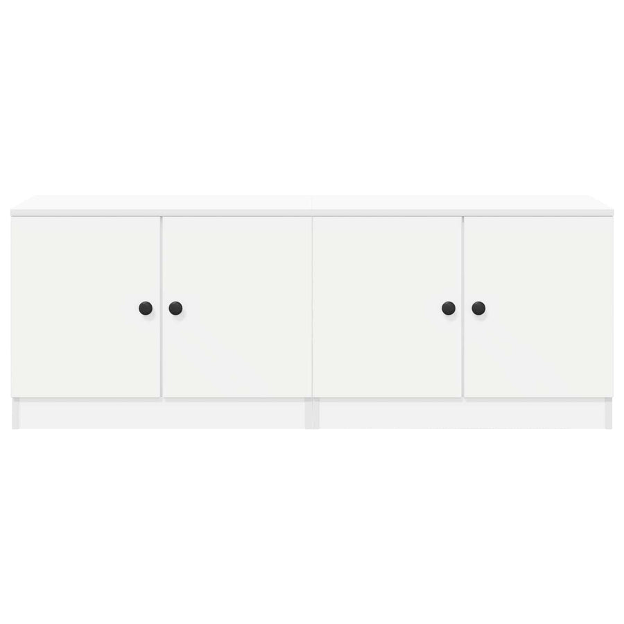 Bed kast 2 pcs Wit 66 x 35 x 48 cm Geconstrueerd hout