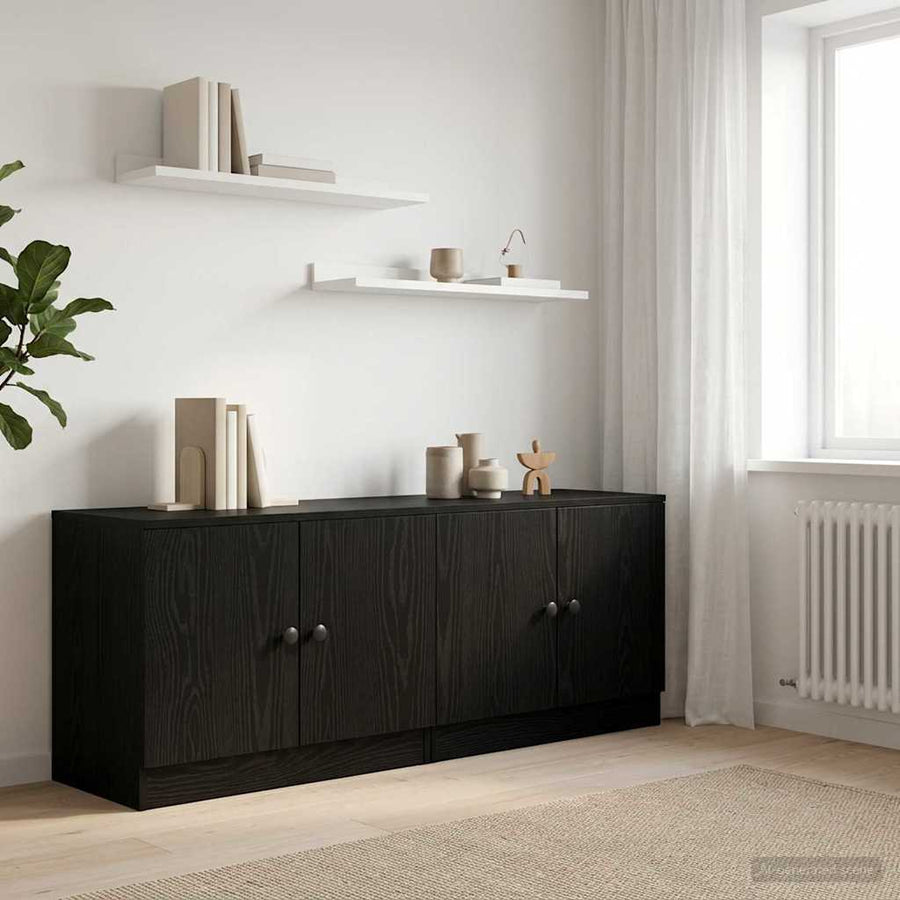 Bed kast 2 pcs Zwarte Eik 66 x 35 x 48 cm Geconstrueerd hout