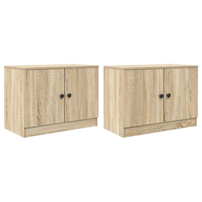 Bed kast 2 pcs Sonoma Eiken 66 x 35 x 48 cm Geconstrueerd hout