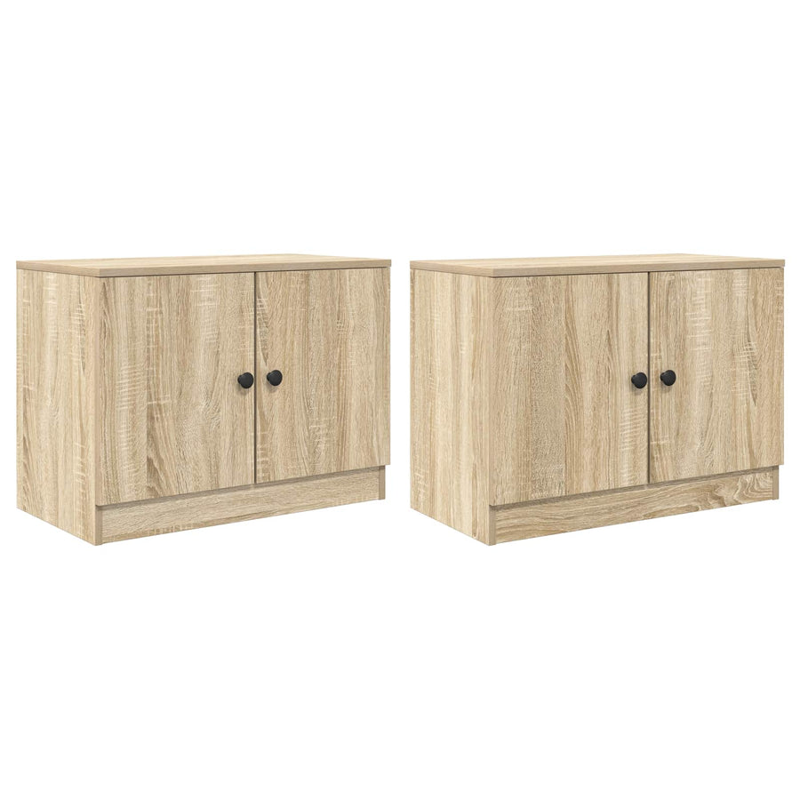 Bed kast 2 pcs Sonoma Eiken 66 x 35 x 48 cm Geconstrueerd hout