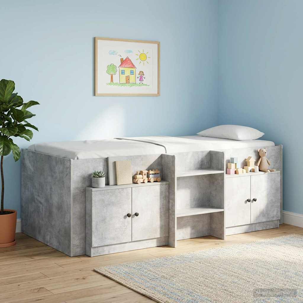 Bed kast 2 pcs Betongrijs 66 x 35 x 48 cm Geconstrueerd hout