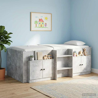 Bed kast 2 pcs Betongrijs 66 x 35 x 48 cm Geconstrueerd hout
