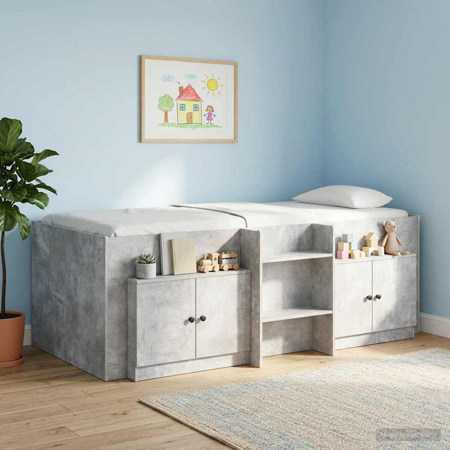 Bed kast 2 pcs Betongrijs 66 x 35 x 48 cm Geconstrueerd hout