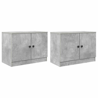 Bed kast 2 pcs Betongrijs 66 x 35 x 48 cm Geconstrueerd hout