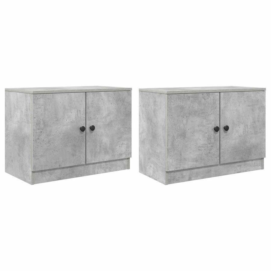 Bed kast 2 pcs Betongrijs 66 x 35 x 48 cm Geconstrueerd hout