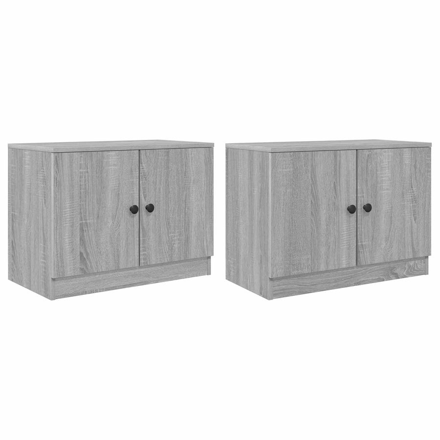 Bed kast 2 pcs Grijze Sonoma 66 x 35 x 48 cm Geconstrueerd hout