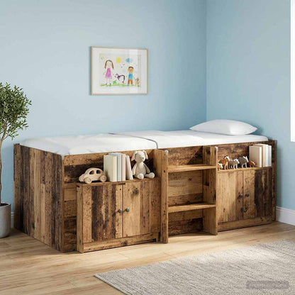 Bed kast 2 pcs Oud hout 66 x 35 x 48 cm Geconstrueerd hout