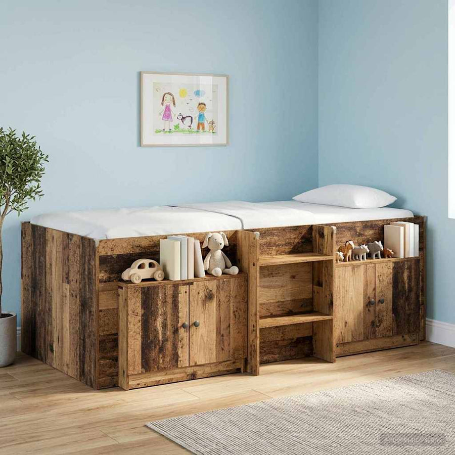 Bed kast 2 pcs Oud hout 66 x 35 x 48 cm Geconstrueerd hout