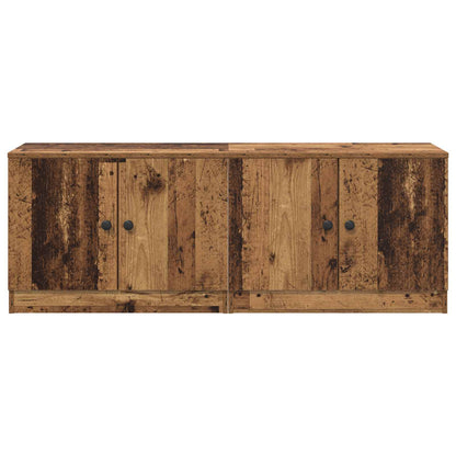 Bed kast 2 pcs Oud hout 66 x 35 x 48 cm Geconstrueerd hout