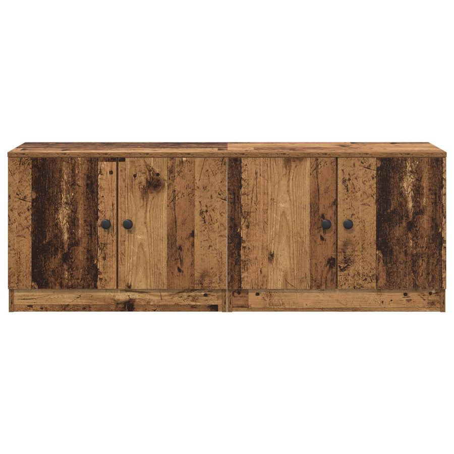 Bed kast 2 pcs Oud hout 66 x 35 x 48 cm Geconstrueerd hout