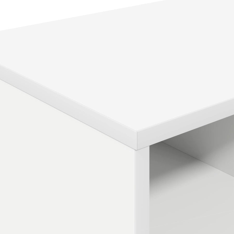 Bed kast met plank 2 pcs Wit 66 x 33 x 48 cm Bewerkt hout