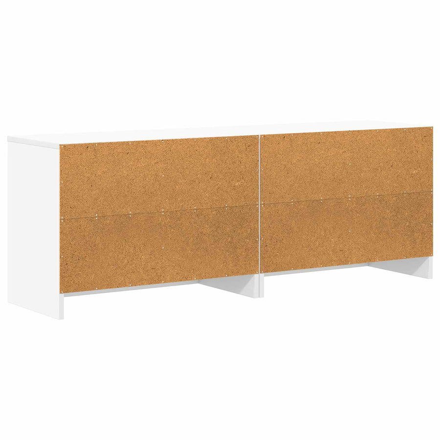 Bed kast met plank 2 pcs Wit 66 x 33 x 48 cm Bewerkt hout