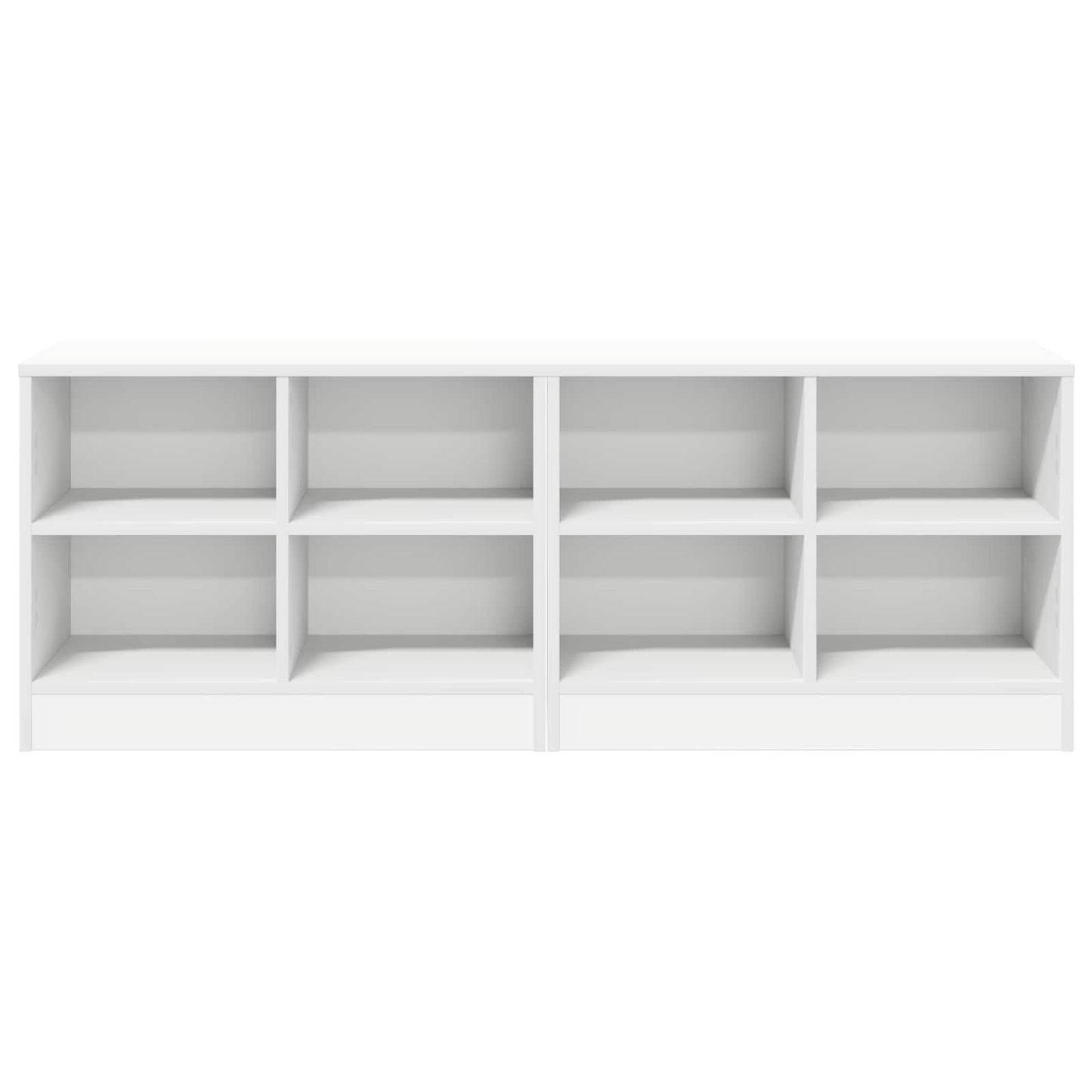 Bed kast met plank 2 pcs Wit 66 x 33 x 48 cm Bewerkt hout