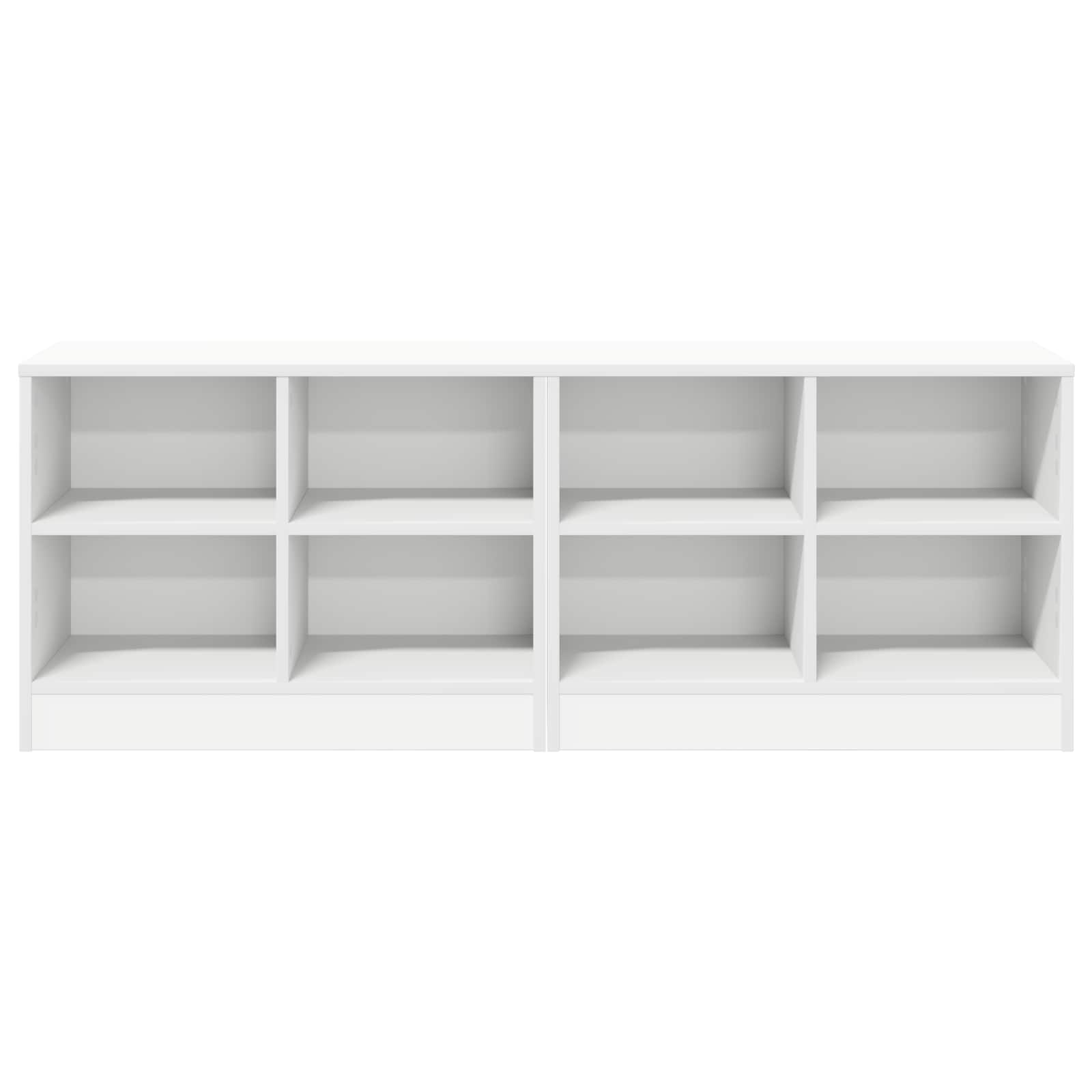 Bed kast met plank 2 pcs Wit 66 x 33 x 48 cm Bewerkt hout