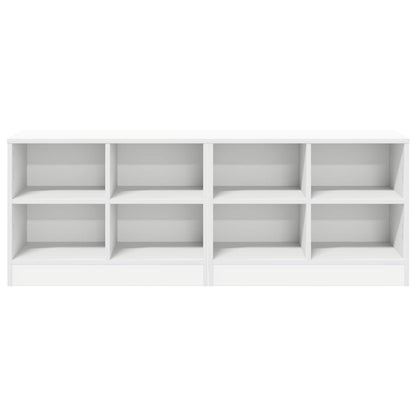 Bed kast met plank 2 pcs Wit 66 x 33 x 48 cm Bewerkt hout