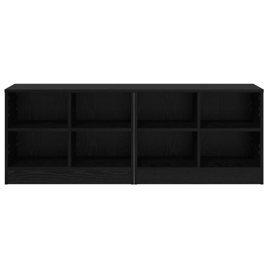 Bed kast 2 pcs Zwart eiken 66 x 33 x 48 cm Bewerkt hout