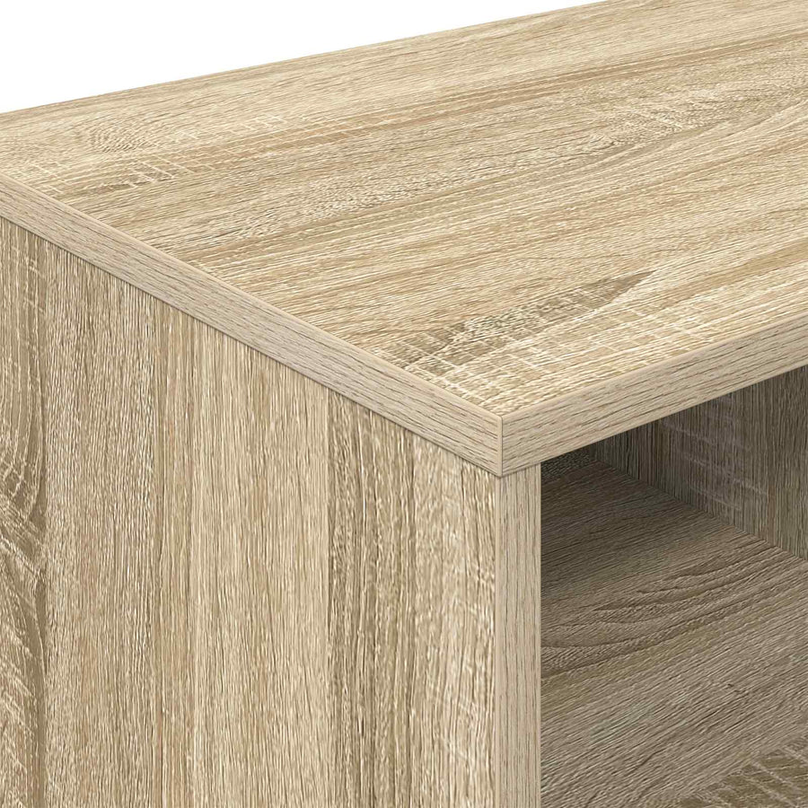 Bed kast 2 pcs Sonoma Eiken 66 x 33 x 48 cm Bewerkt hout