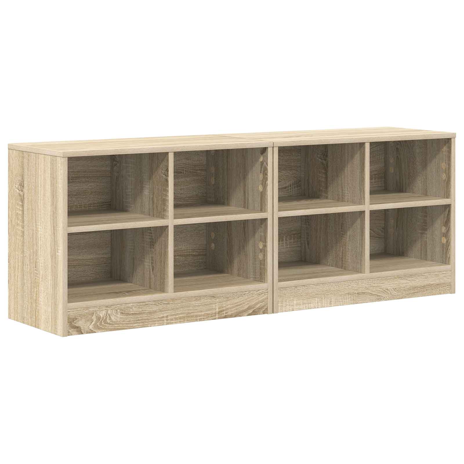 Bed kast 2 pcs Sonoma Eiken 66 x 33 x 48 cm Bewerkt hout