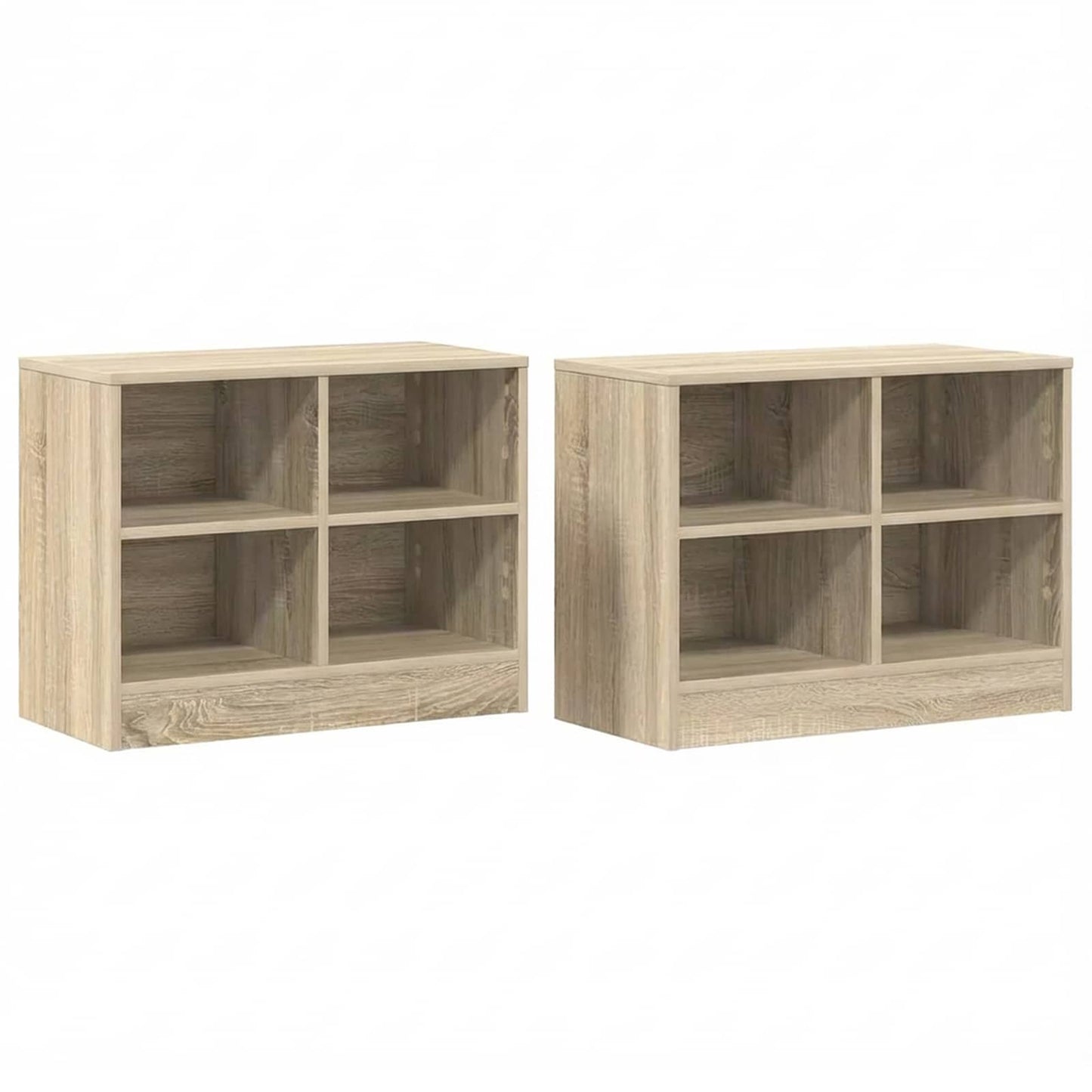 Bed kast 2 pcs Sonoma Eiken 66 x 33 x 48 cm Bewerkt hout