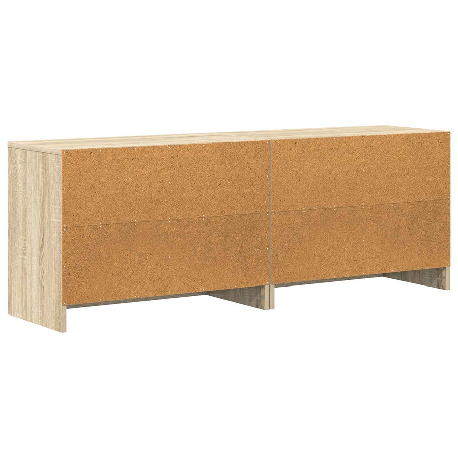 Bed kast 2 pcs Sonoma Eiken 66 x 33 x 48 cm Bewerkt hout