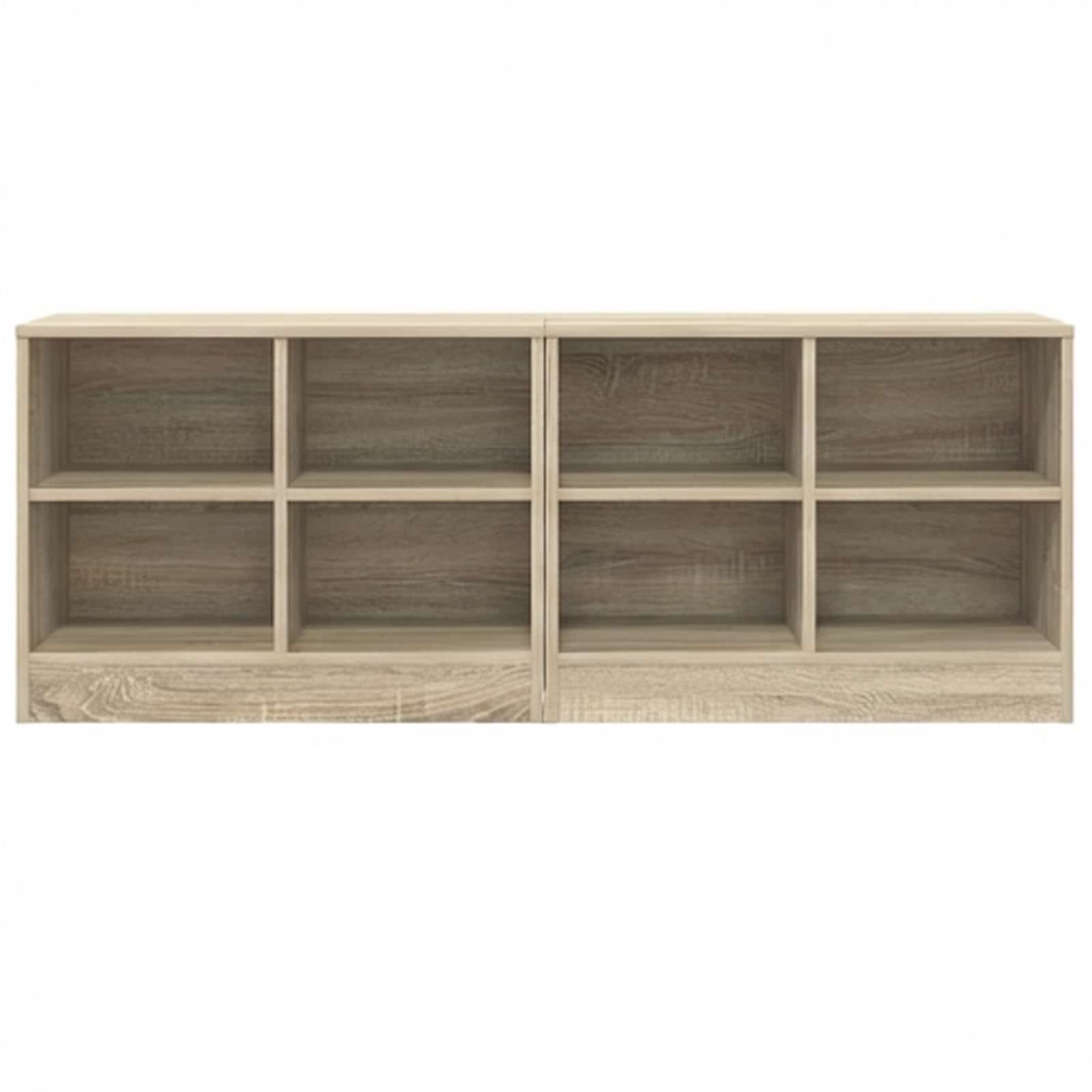 Bed kast 2 pcs Sonoma Eiken 66 x 33 x 48 cm Bewerkt hout