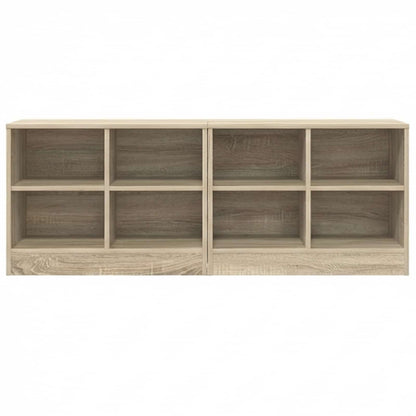 Bed kast 2 pcs Sonoma Eiken 66 x 33 x 48 cm Bewerkt hout
