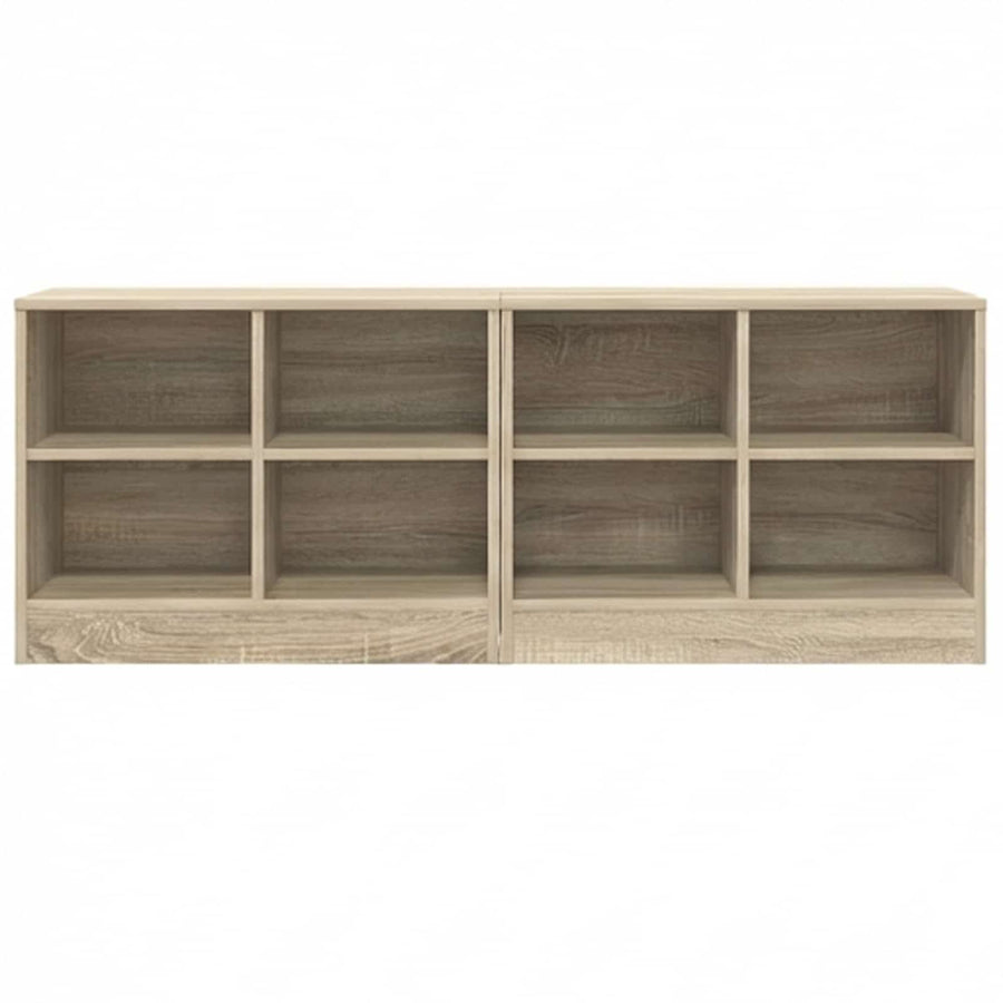 Bed kast 2 pcs Sonoma Eiken 66 x 33 x 48 cm Bewerkt hout